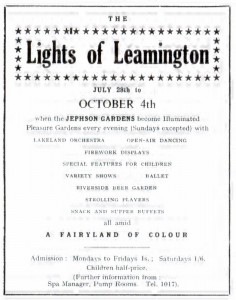 Lights of Leamington: Programme